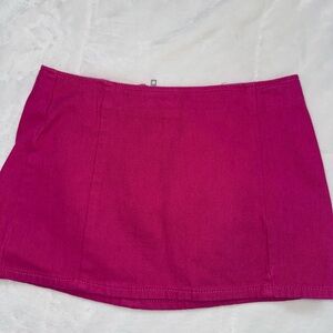 PLT Pink mini denim skirt